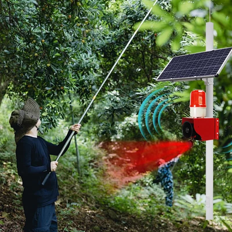Anti-Theft Alarm System Orchard Farm Anti-Theft Alarm Solar Charging Voice Can Be Modified Object Movement Sensor Alarm