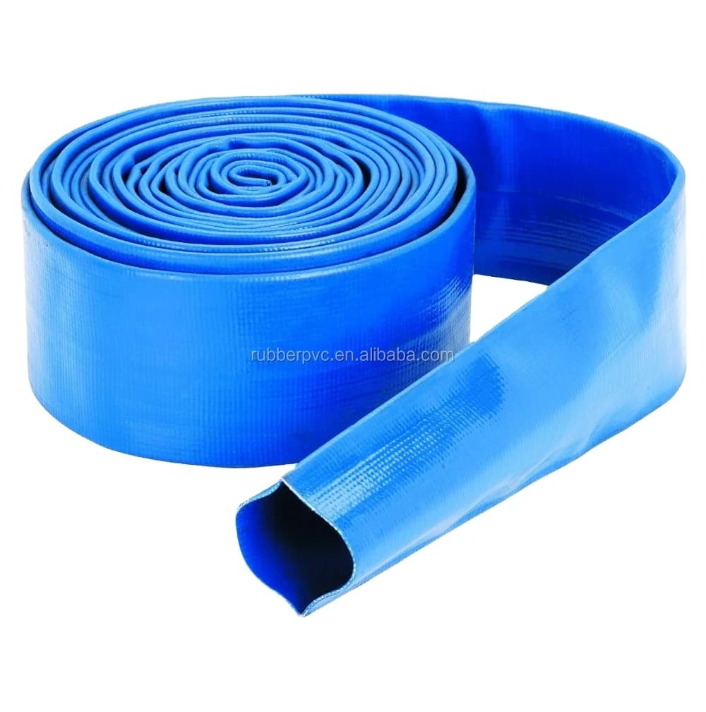 Custom Cut 2-Inch PVC Layflat Expandable Agricultural Irrigation Water Pump Hose Extruding Service Customizable Plastic Product