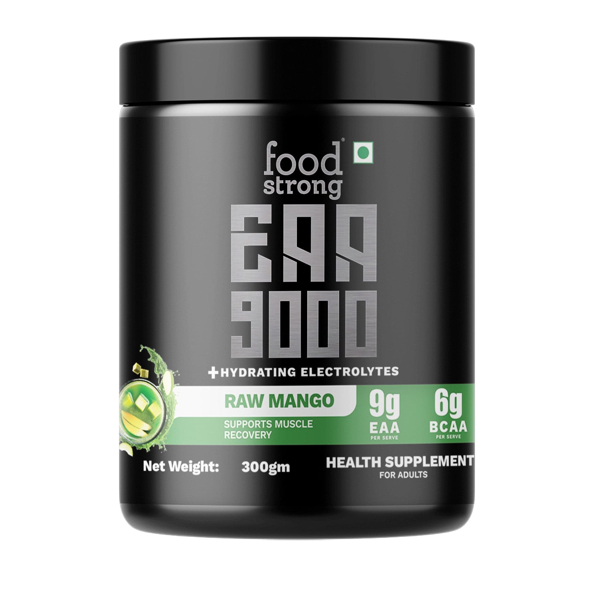 Food Strong EAA 9000 with Hydrating Electrolytes, Raw Mango Flavour