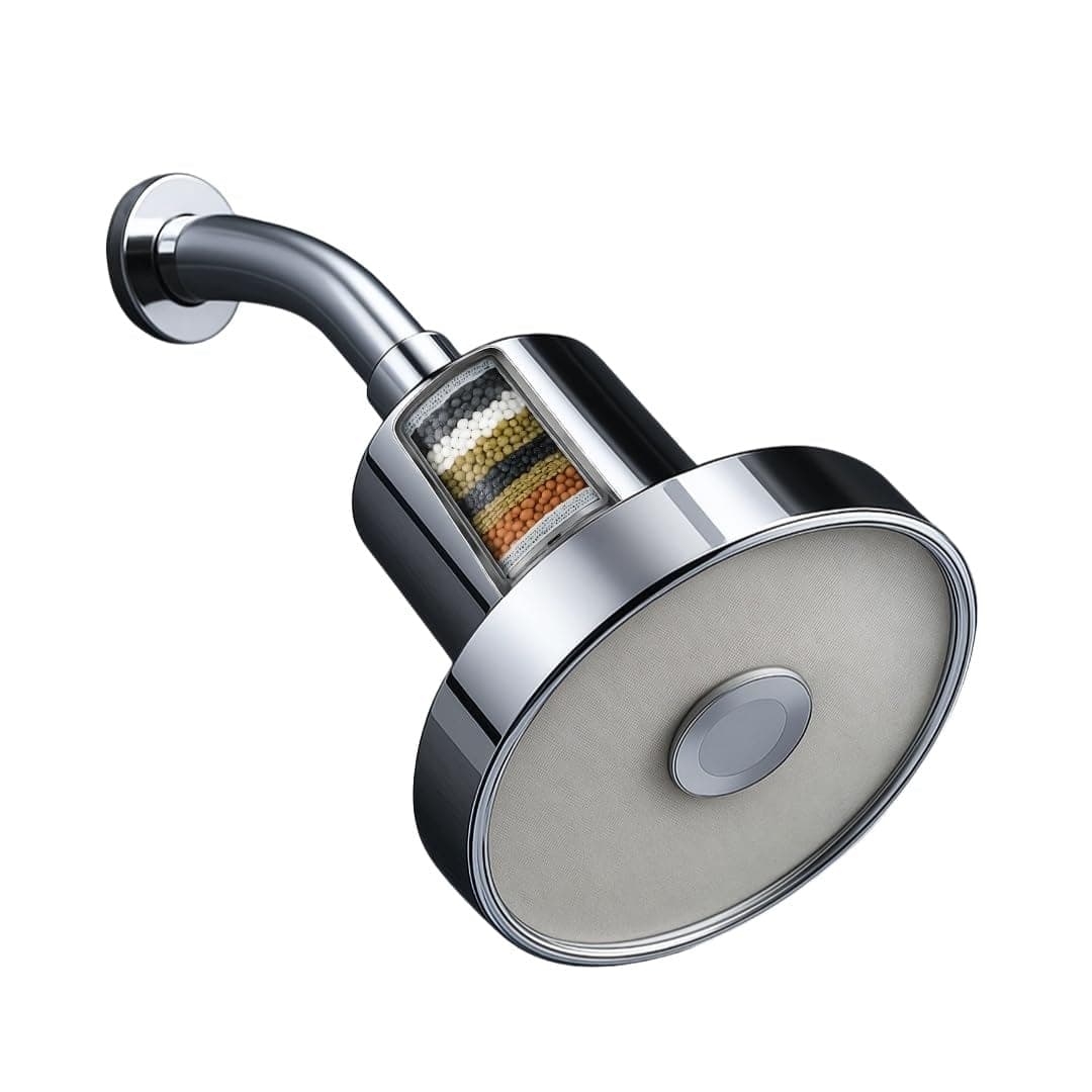 20-Stage Gray Shower Water Filter | Activated Carbon Shower Head Filter | Removes Chlorine, Heavy Metals & Hard Water for Healthier Skin & Hair