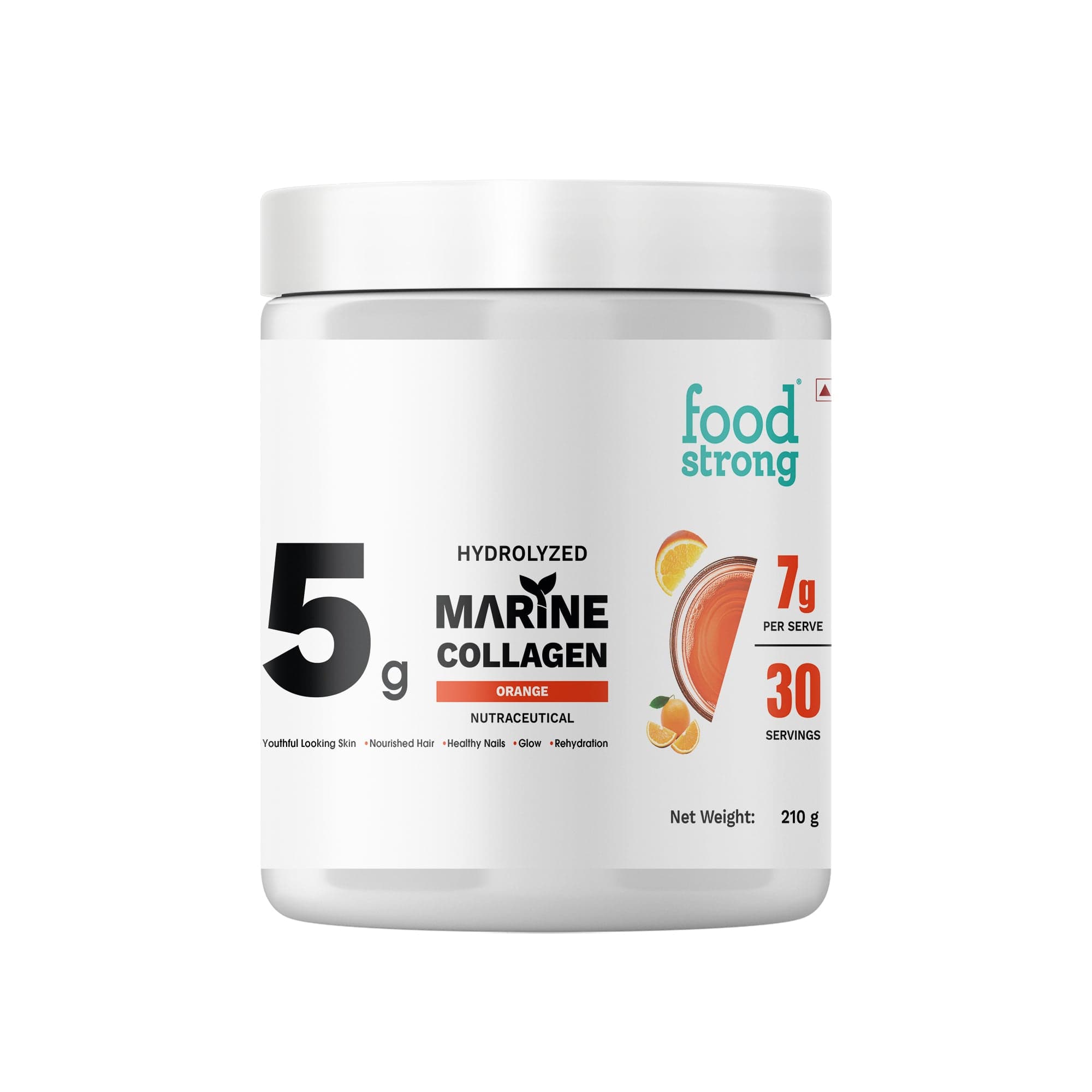 Food Strong MARINE COLLAGEN 300g 300g - Orange
