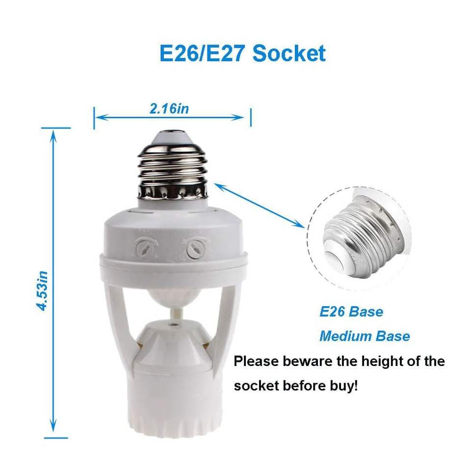Easy Install E26/E27 Motion Sensor Light